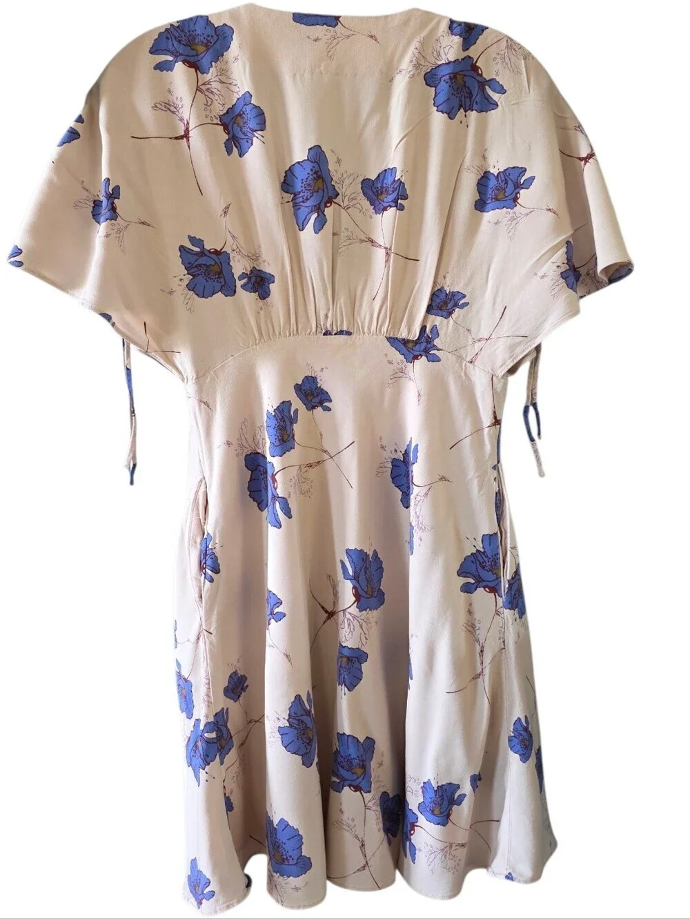 Free People Melanie Floral Printed Mini Dress With Flutter Sleeves Size 2